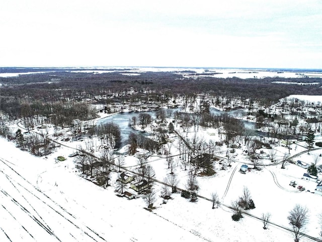 view of snowy aerial view