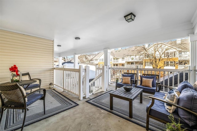 balcony with outdoor lounge area