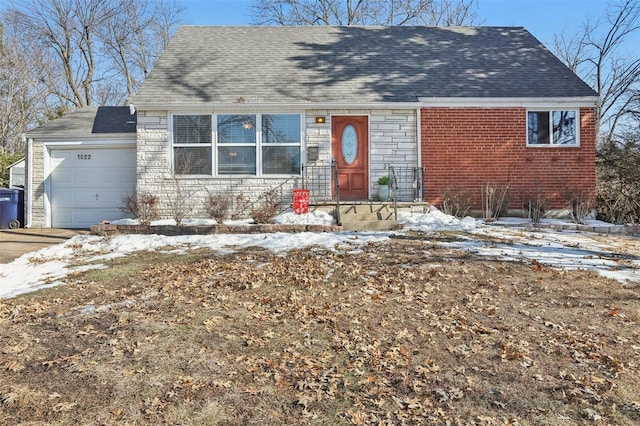 view of front of home featuring a garage