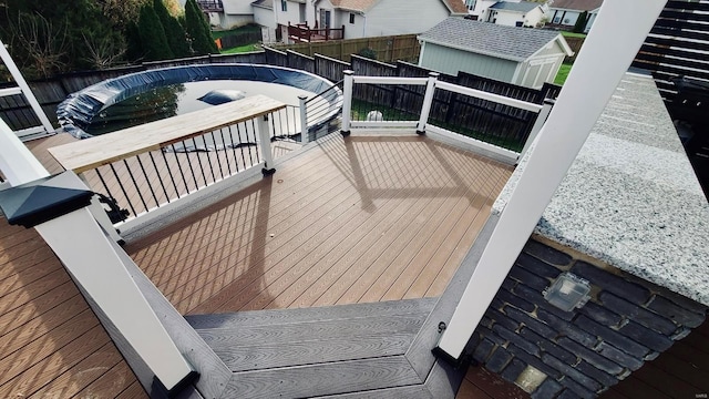 view of wooden deck