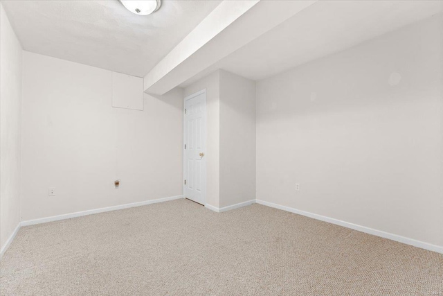 interior space with light colored carpet