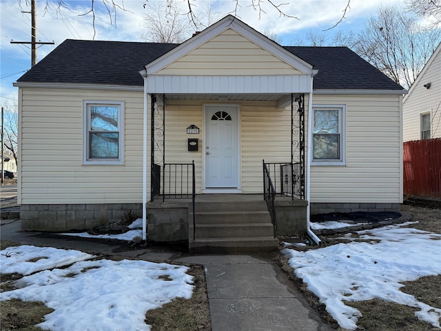 view of bungalow-style house