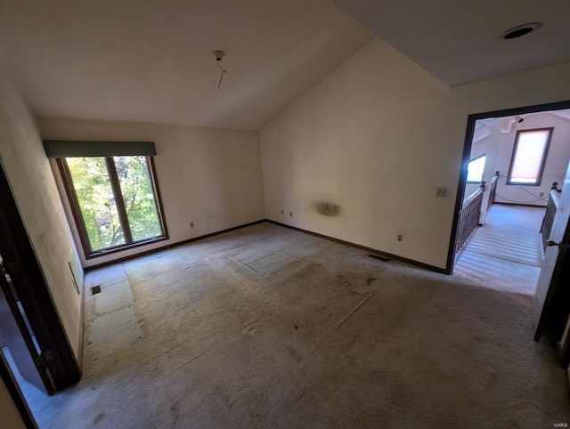 bonus room featuring vaulted ceiling