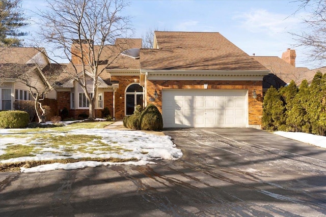 view of front facade with a garage