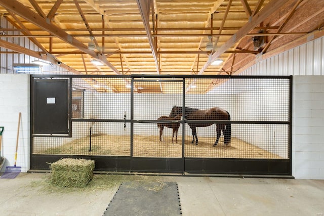 view of horse barn