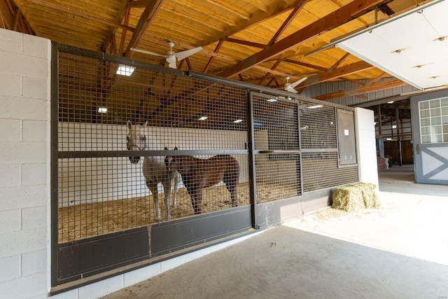 view of horse barn