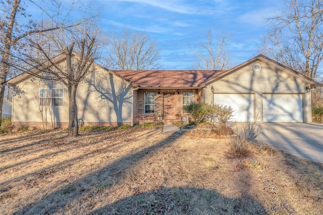 ranch-style home with a garage