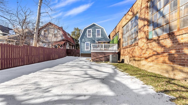 exterior space with a wooden deck