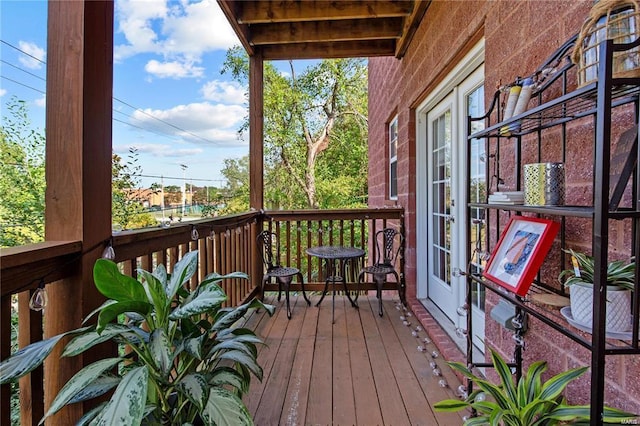 view of wooden deck