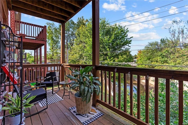 view of wooden terrace