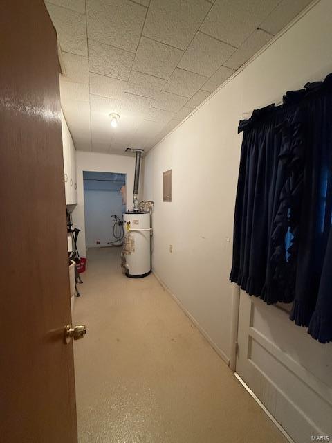 hall with gas water heater