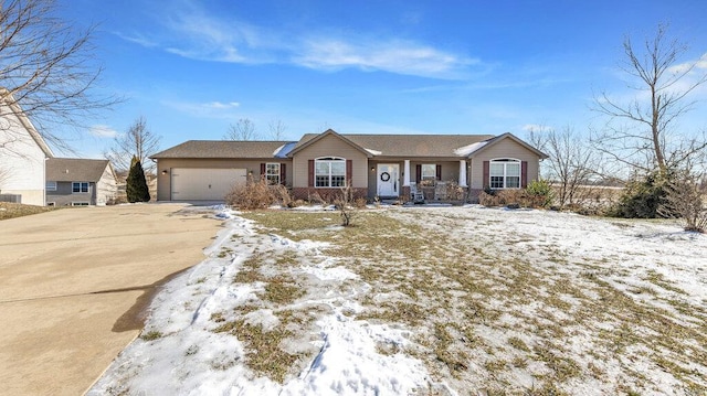 ranch-style home with a garage