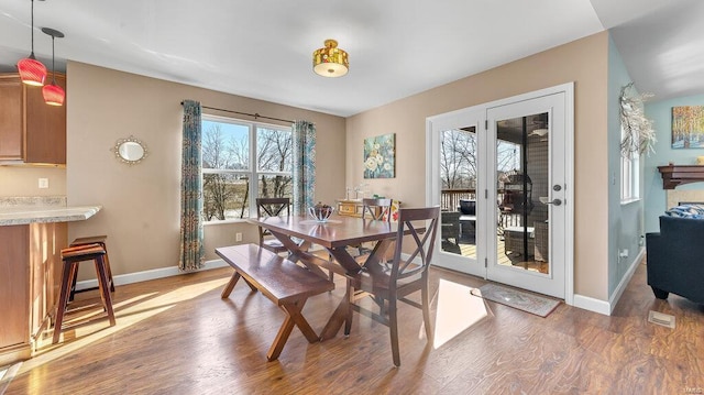 dining room featuring hardwood / wood-style floors