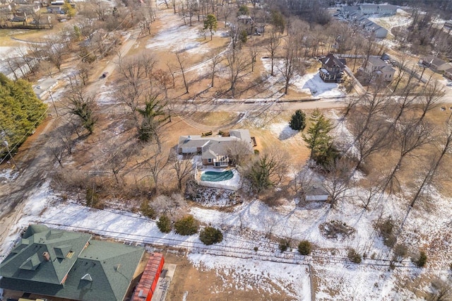 view of snowy aerial view