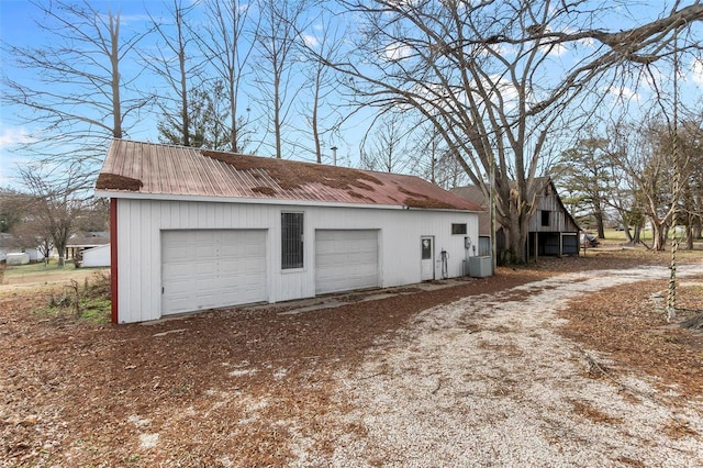 garage featuring cooling unit