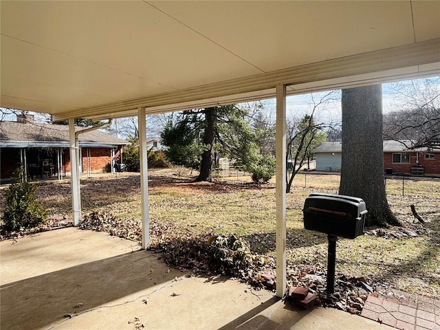 view of yard with a patio area