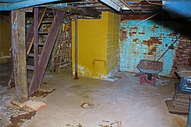 view of basement