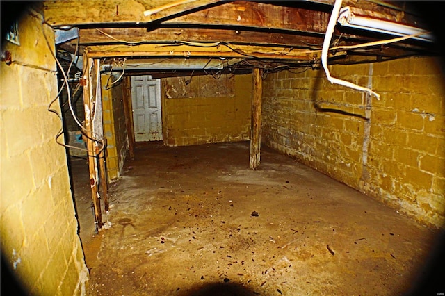 view of basement