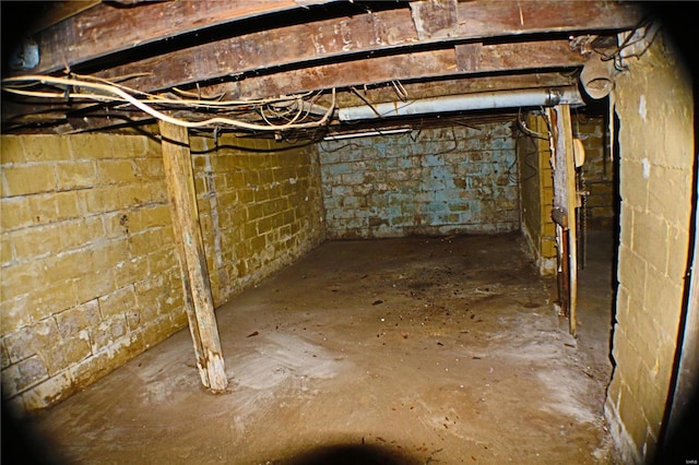 view of basement