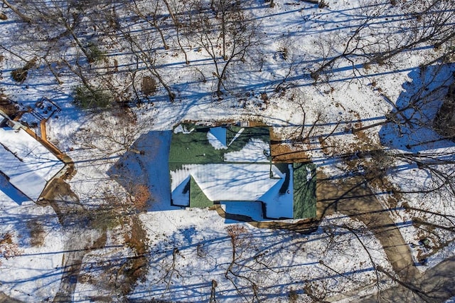 view of snowy aerial view