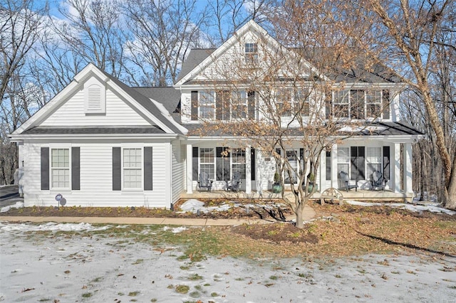 view of front facade with covered porch