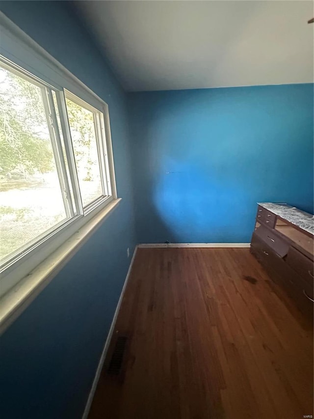 interior space with wood-type flooring