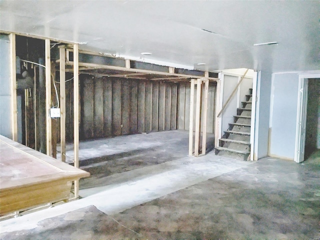 view of basement