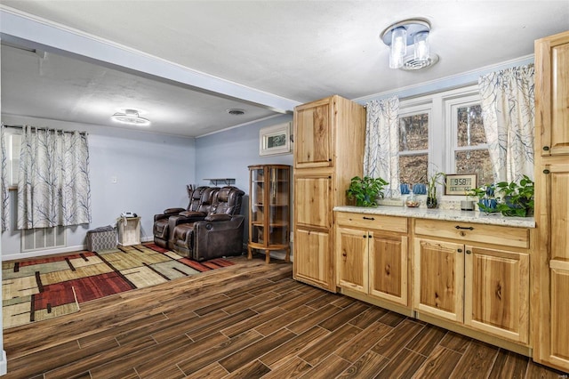 interior space featuring crown molding