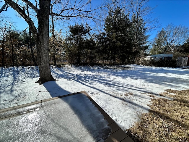 view of snowy yard