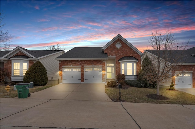 ranch-style house featuring a garage