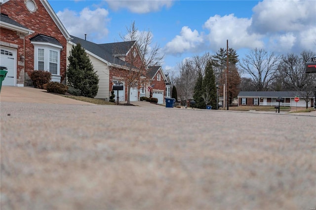 view of property exterior with a garage