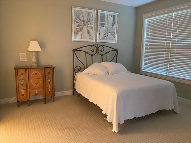 bedroom featuring carpet