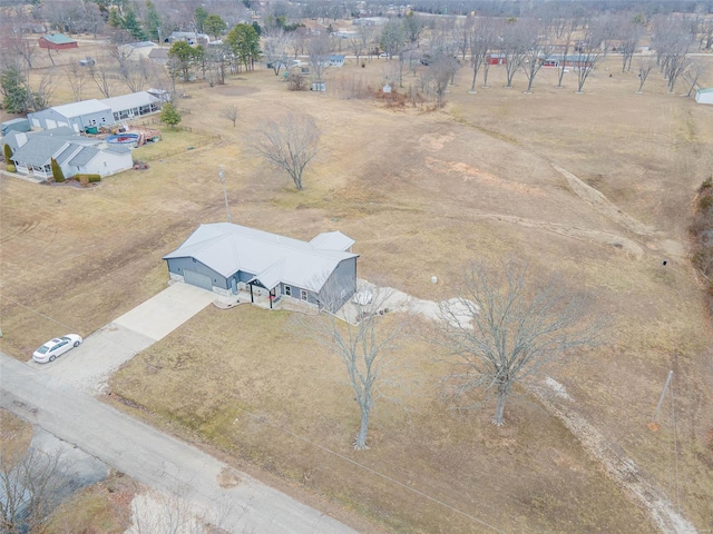 bird's eye view featuring a rural view