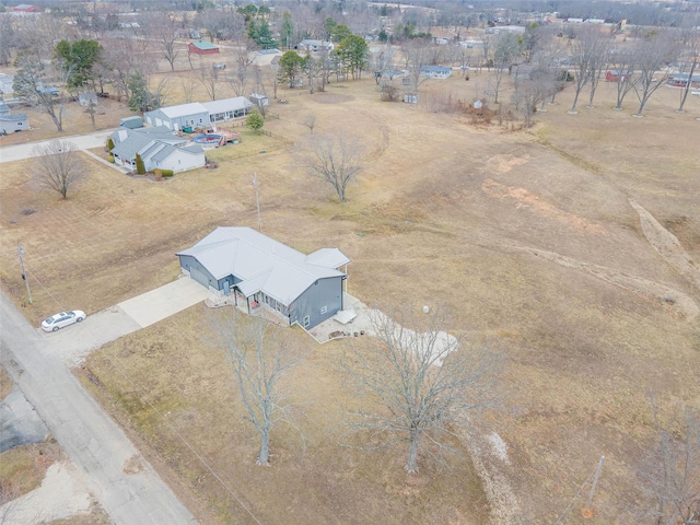 bird's eye view with a rural view