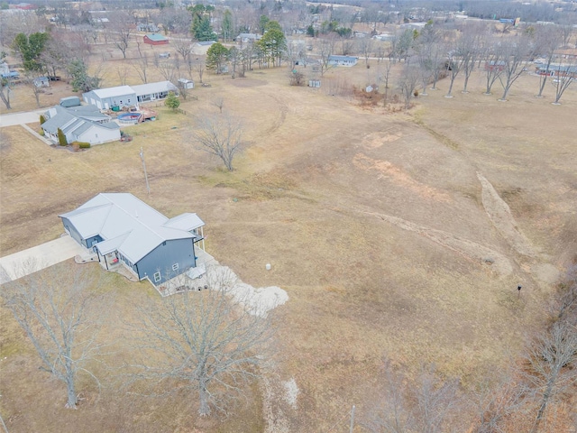 bird's eye view with a rural view