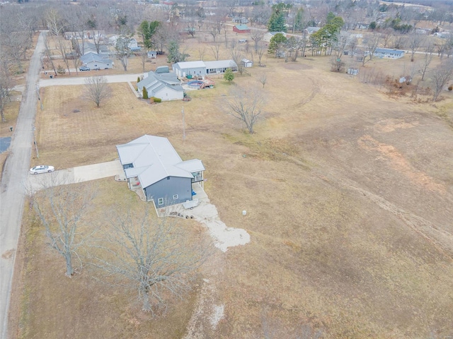 drone / aerial view featuring a rural view