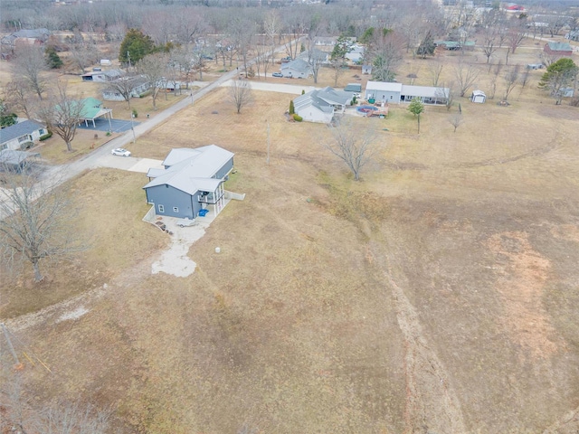 drone / aerial view with a rural view