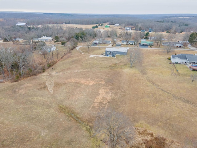 aerial view featuring a rural view