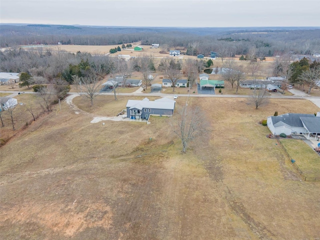 drone / aerial view with a rural view