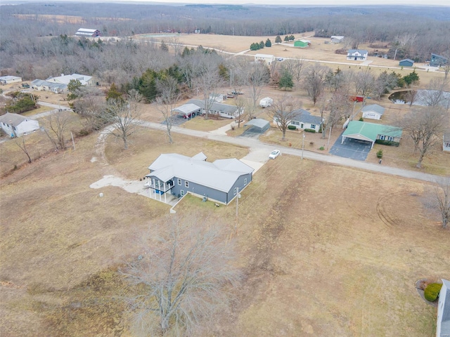 drone / aerial view featuring a rural view