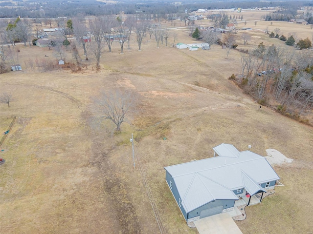 bird's eye view featuring a rural view