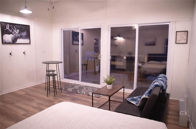 bedroom featuring hardwood / wood-style floors