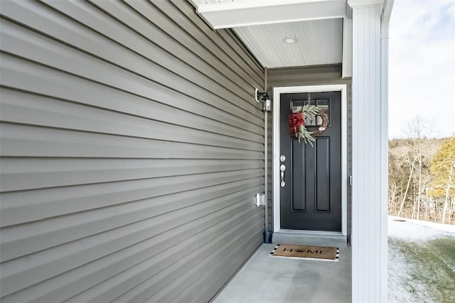 view of doorway to property