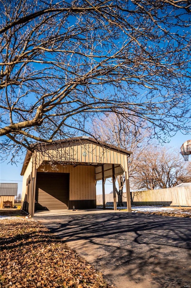 view of outdoor structure featuring a garage