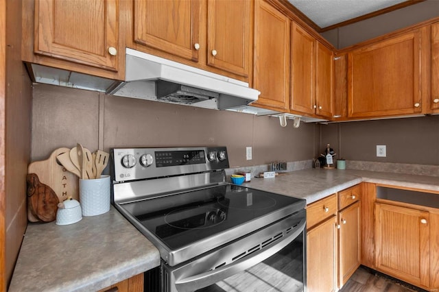 kitchen with electric range