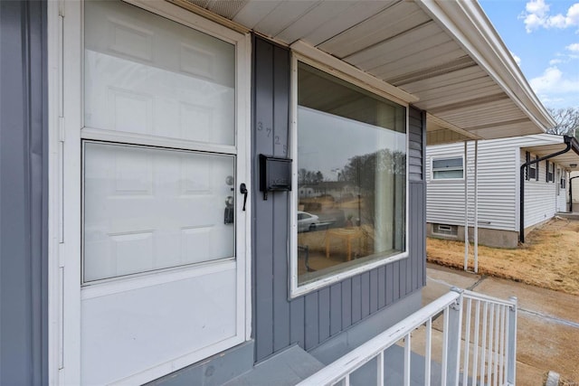 view of doorway to property