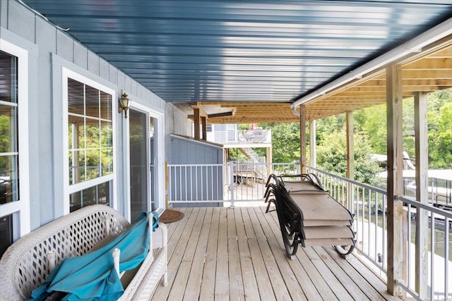 view of wooden deck