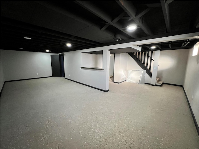 view of basement