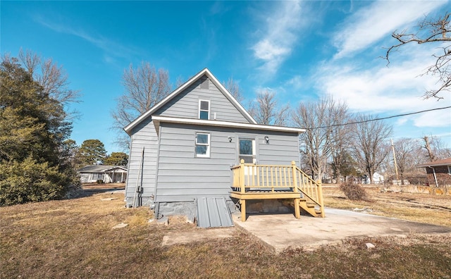 rear view of house featuring a patio area