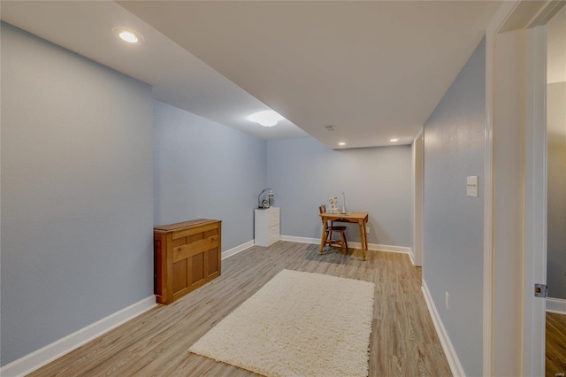 interior space featuring light hardwood / wood-style flooring